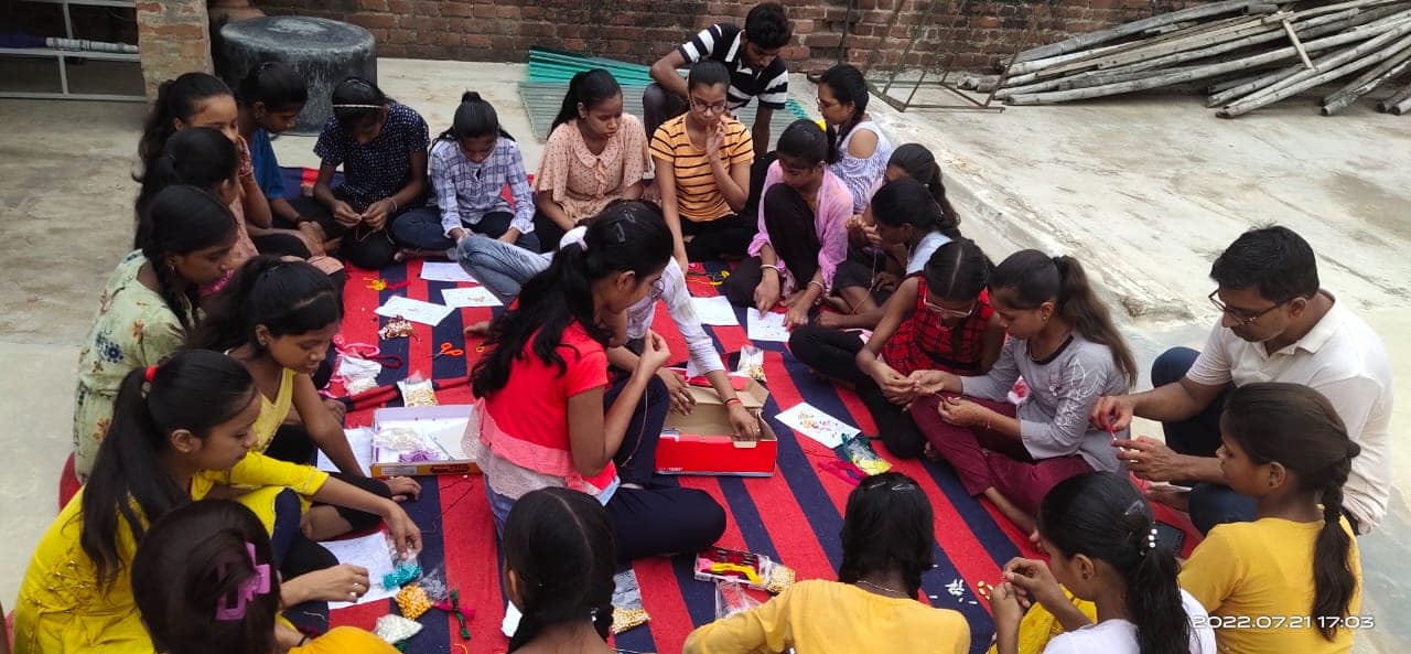 Rakhi making in students activity centre