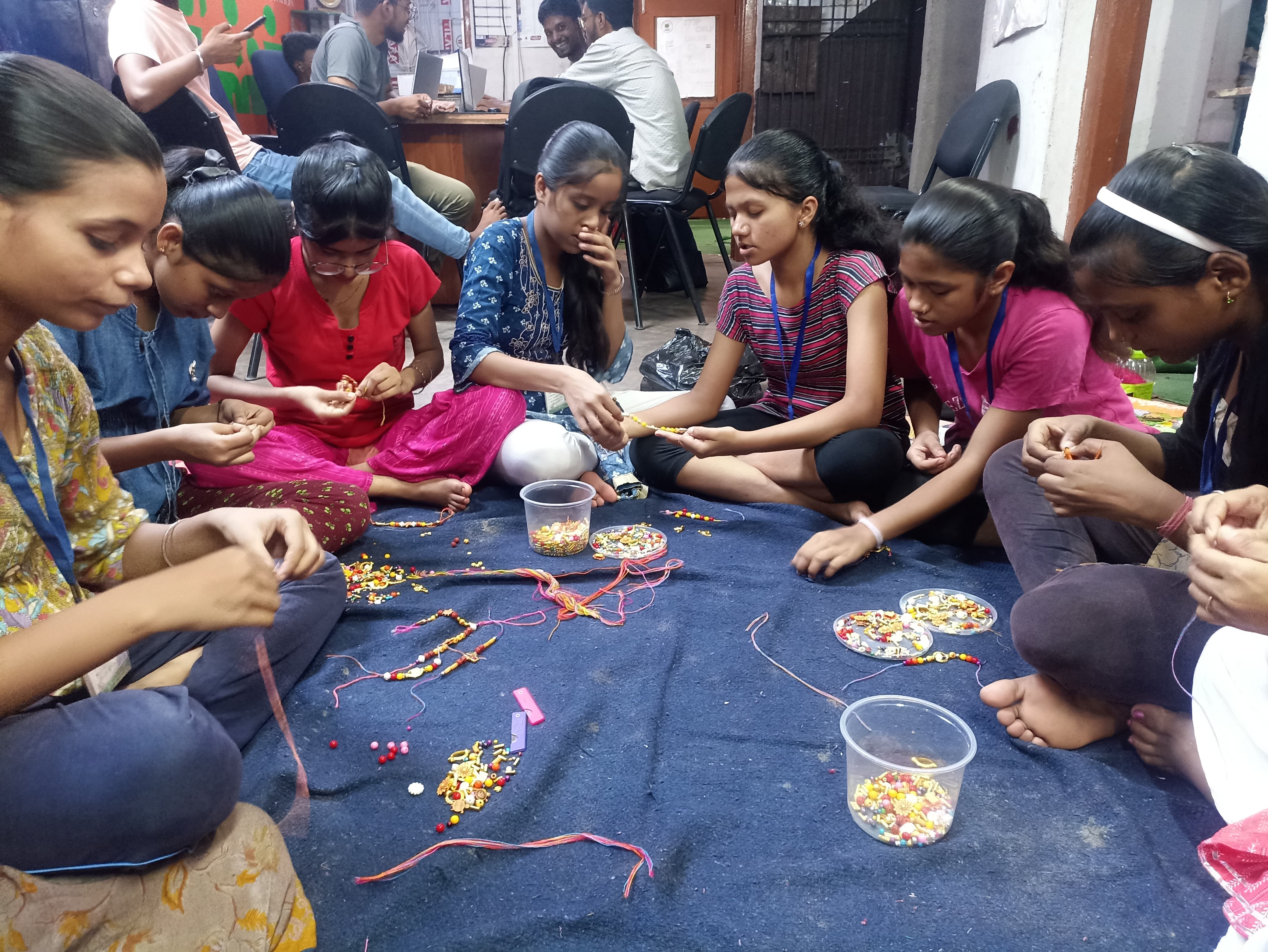 RAKHI MAKING BY PATHSHALA STUDENTS